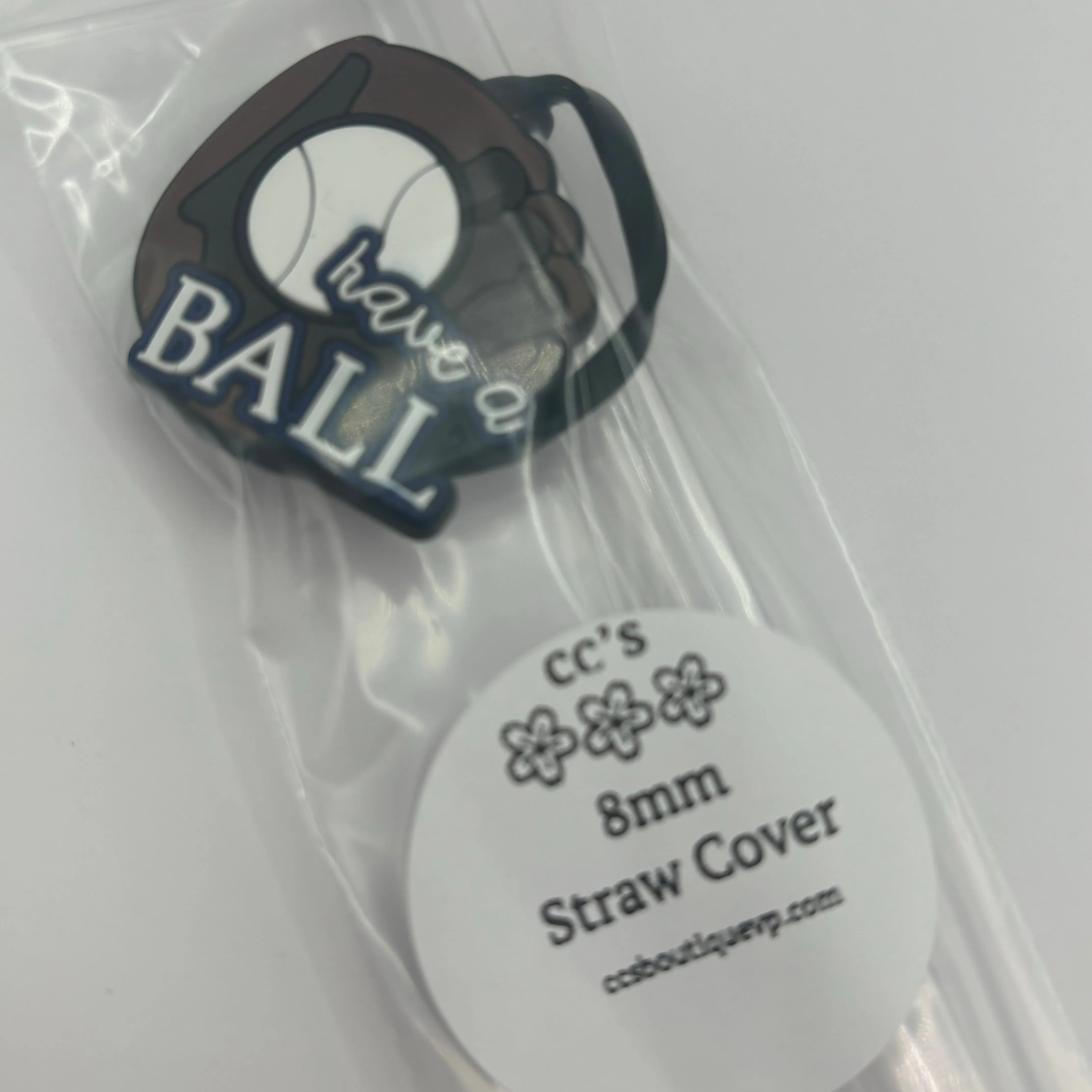 8mm 12 tall Straw and Baseball Straw Cover