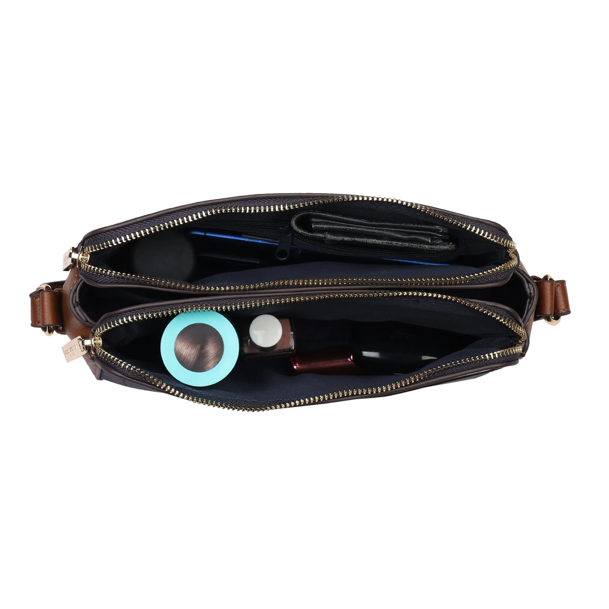 Accessorize London Women's Faux Leather Multi Color Shelby Sling Bag