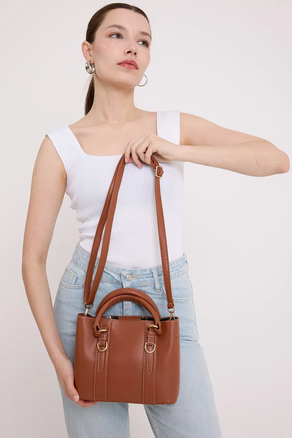 armine kadinaskili mini tote çanta 010164