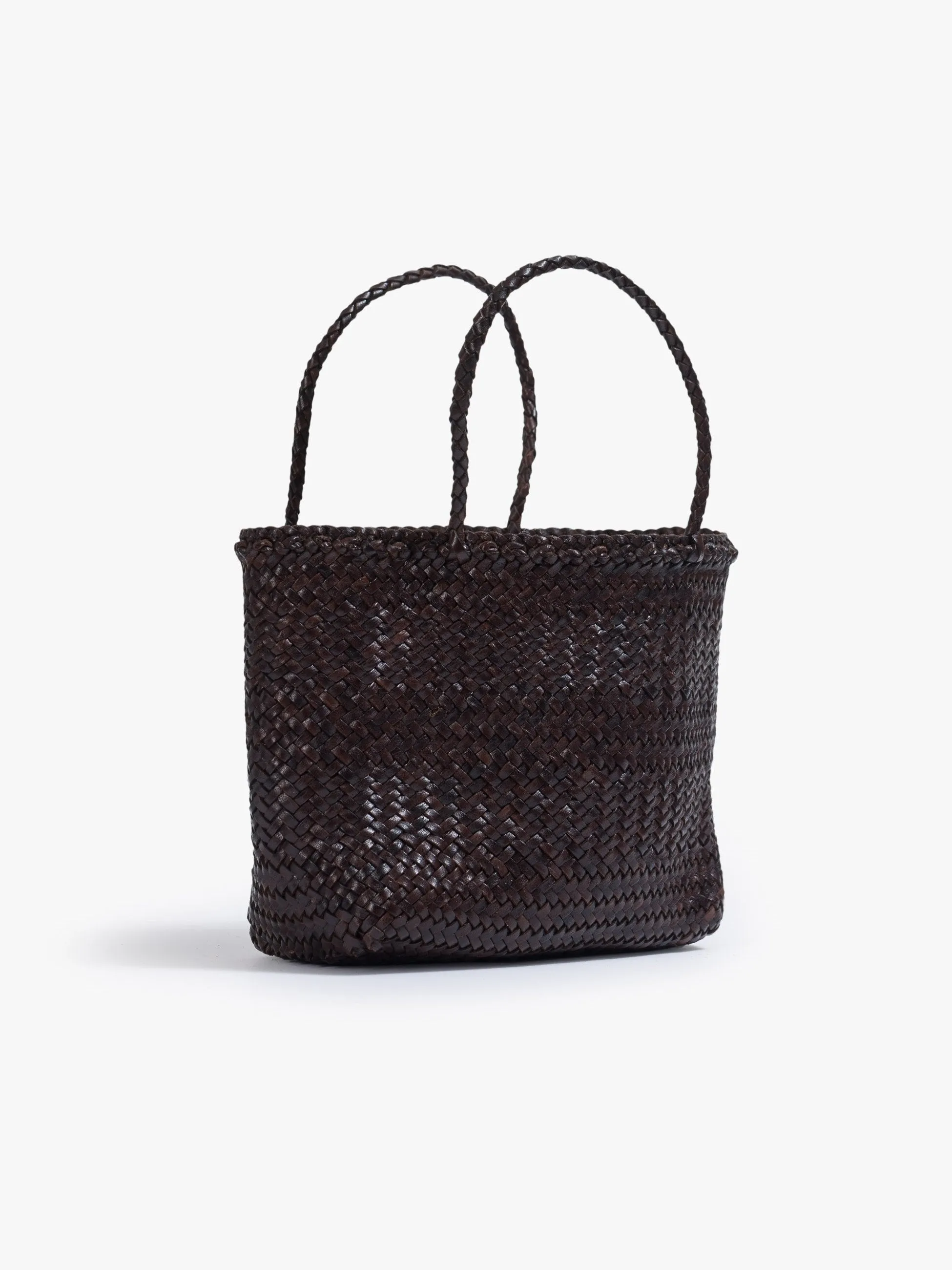 Basket Case Mini Leather Bag - Marrone Scuro