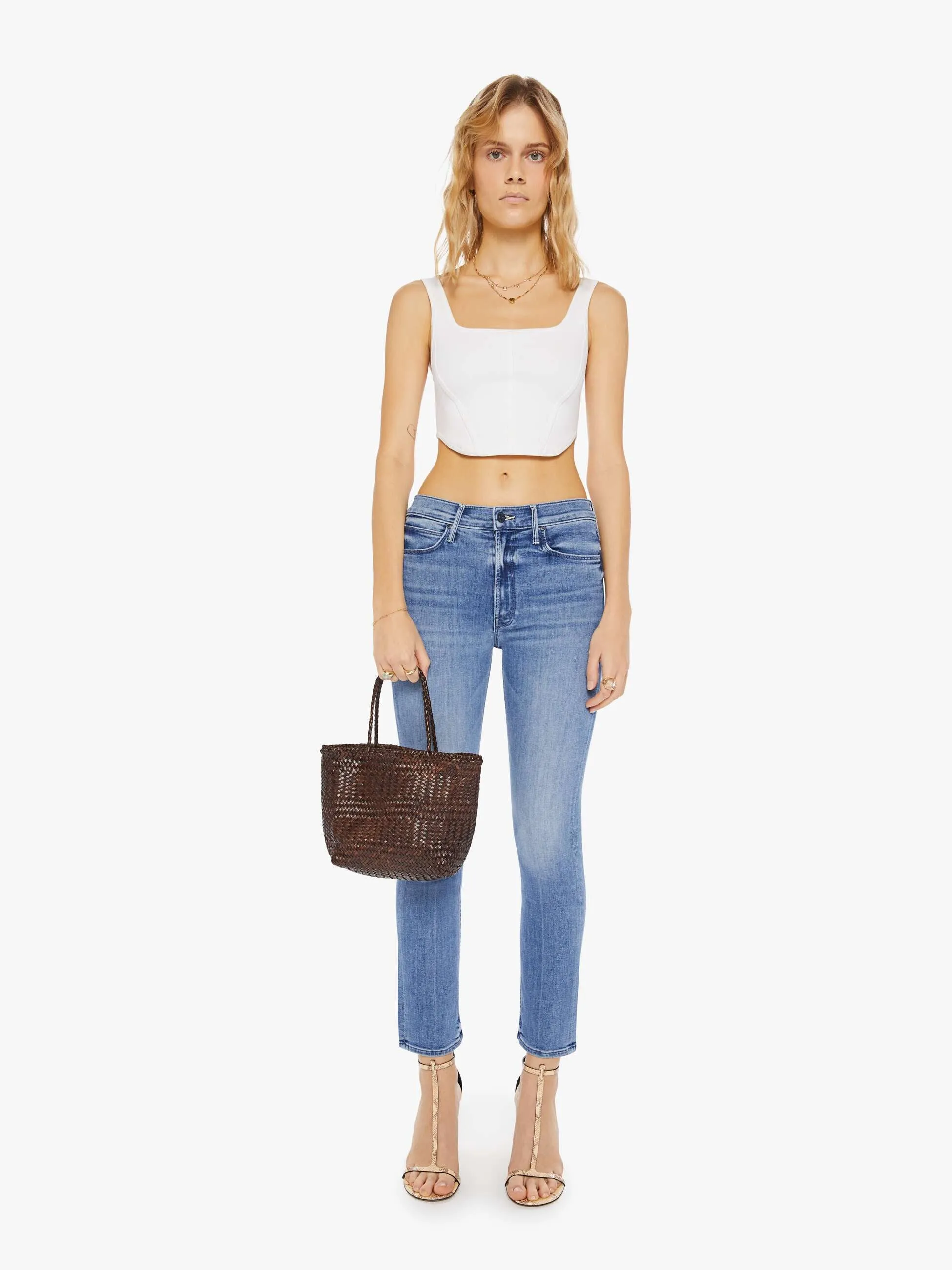 Basket Case Mini Leather Bag - Marrone Scuro