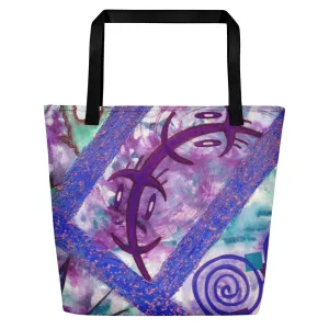 Beach Bag Boho Designer Jonique Look-@-Mee Blu