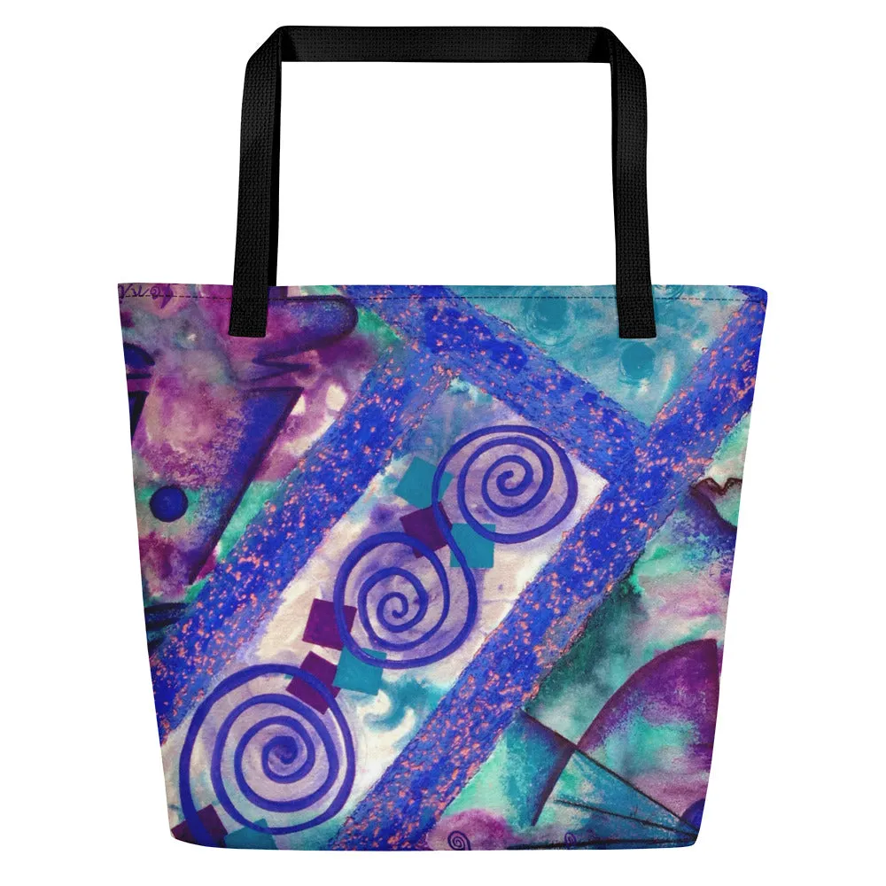 Beach Bag Boho Designer Jonique Look-@-Mee Blu