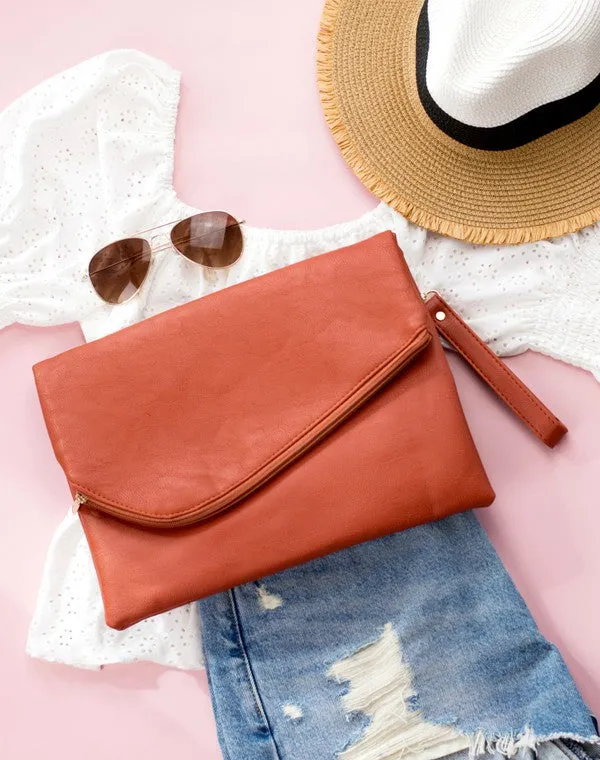Elegant Sleek Foldover Envelope Clutch