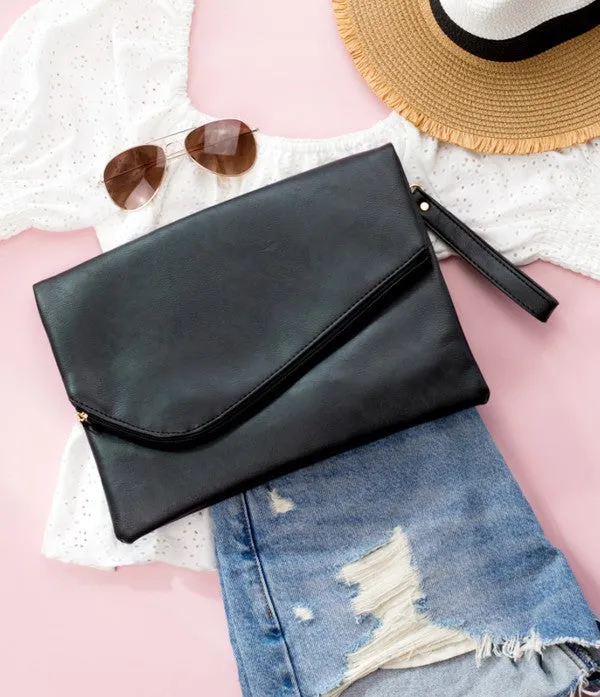 Elegant Sleek Foldover Envelope Clutch