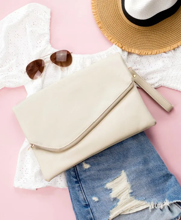 Elegant Sleek Foldover Envelope Clutch