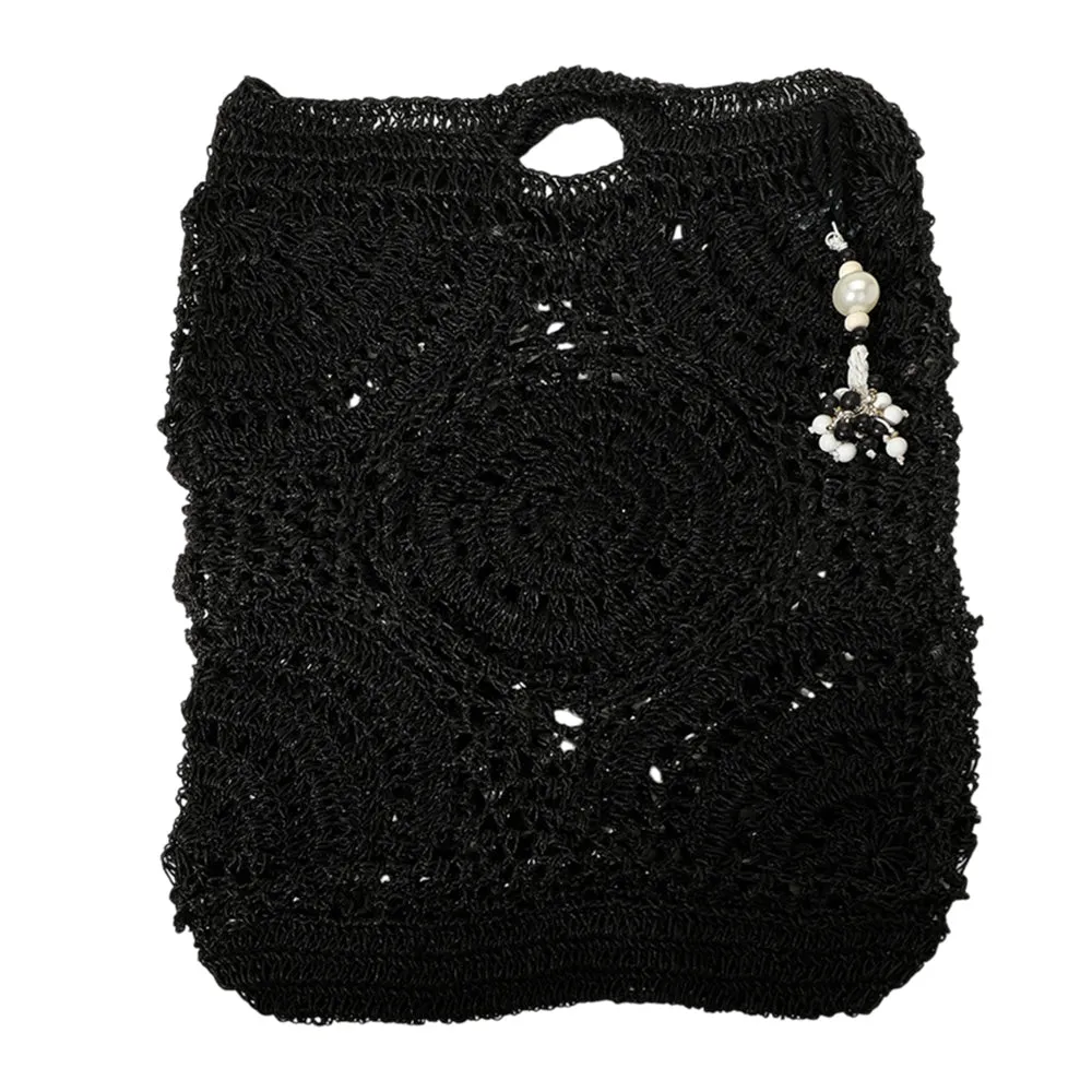 iLLASPARKZ Crochet Pearl Bead Cluster Charm Tote Bags