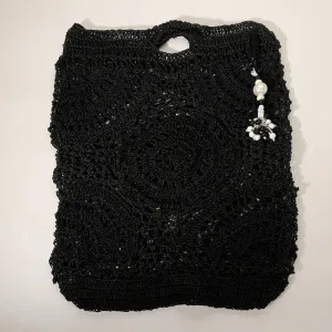 iLLASPARKZ Crochet Pearl Bead Cluster Charm Tote Bags