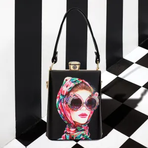 iLLASPARKZ Lady Printed Top Handle Mini Bag / Crossbody Bag