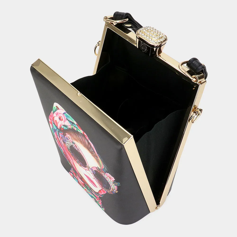 iLLASPARKZ Lady Printed Top Handle Mini Bag / Crossbody Bag