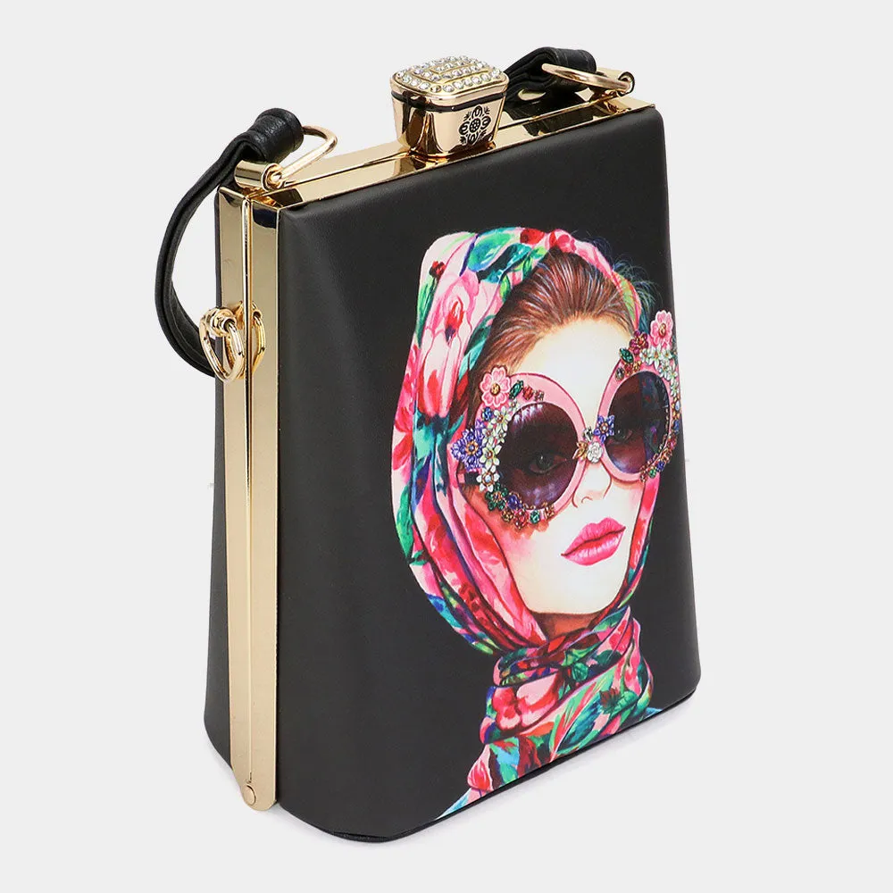 iLLASPARKZ Lady Printed Top Handle Mini Bag / Crossbody Bag