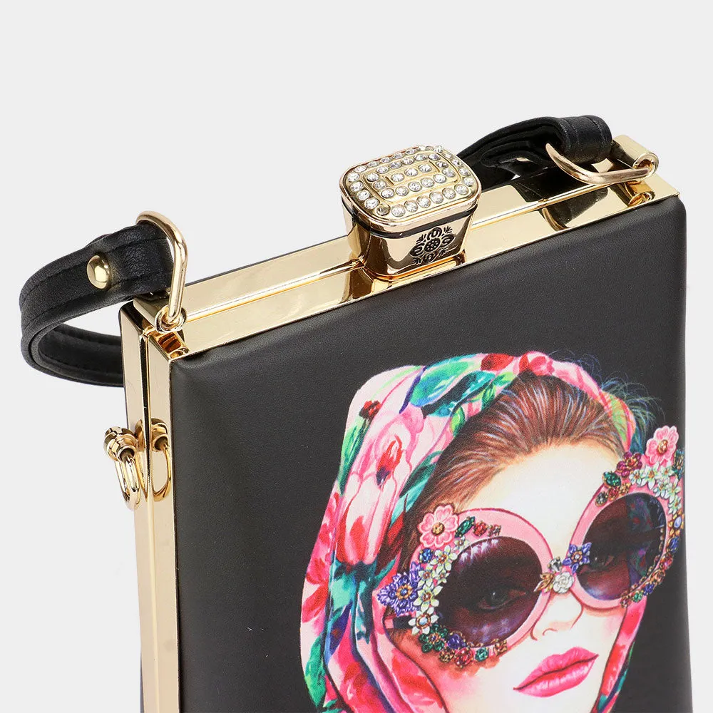 iLLASPARKZ Lady Printed Top Handle Mini Bag / Crossbody Bag