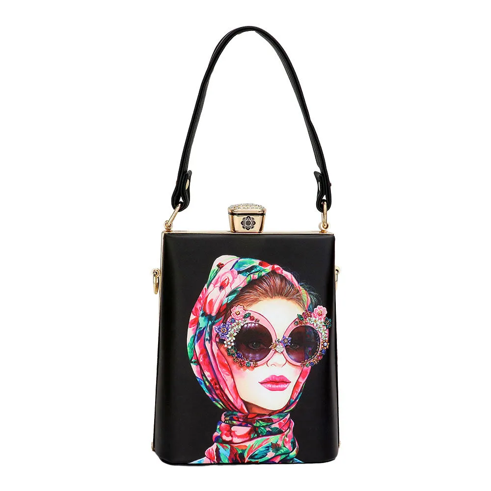 iLLASPARKZ Lady Printed Top Handle Mini Bag / Crossbody Bag