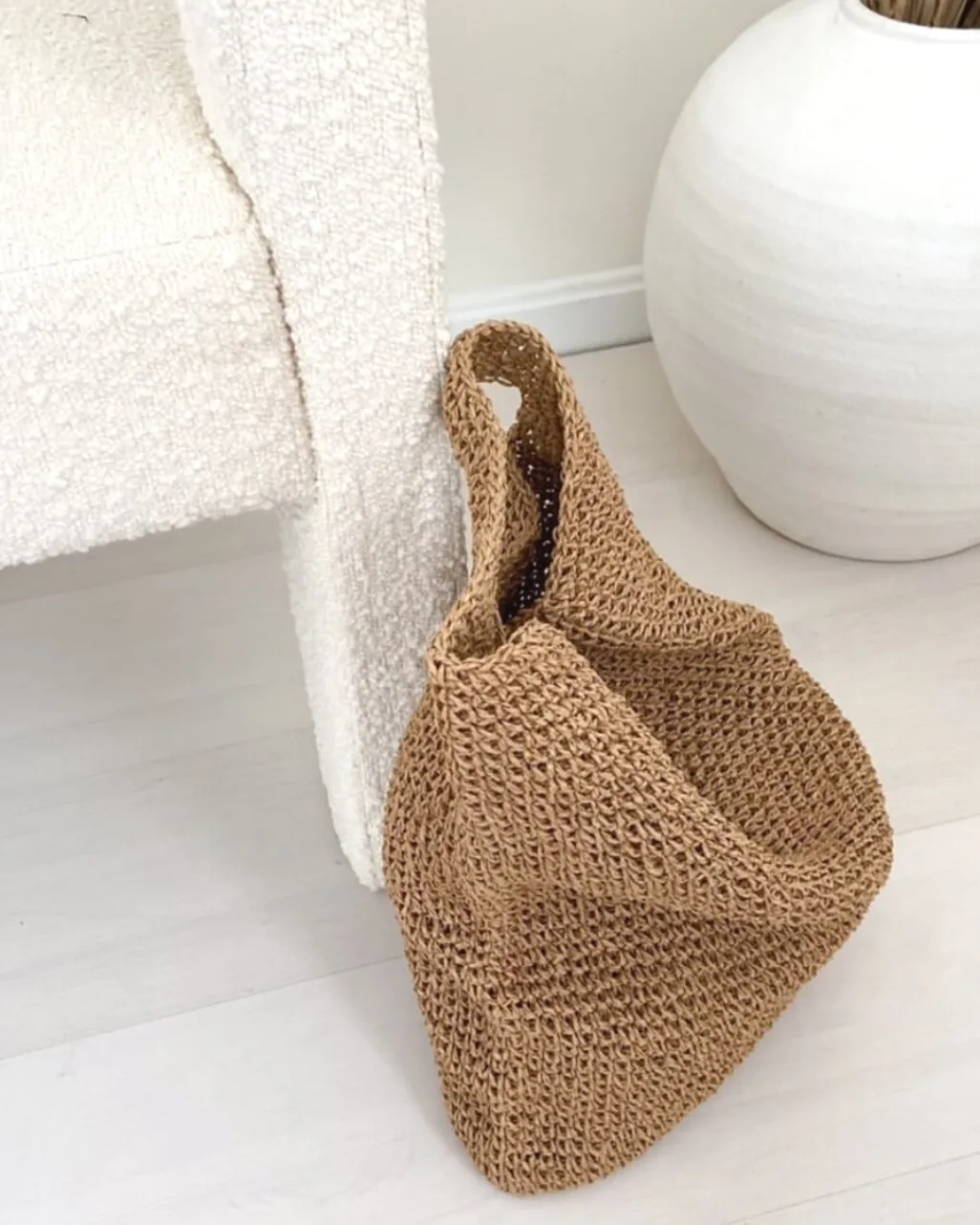L   L The Label | Raffia Tote Bag