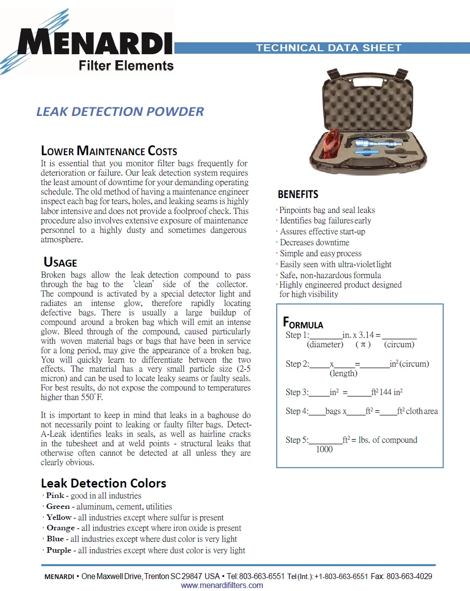 Leak Detection Powder (5 Gallons)