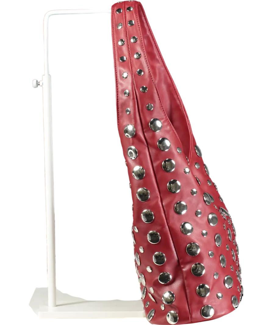 lefties Red Studded Bucket Bag One Size