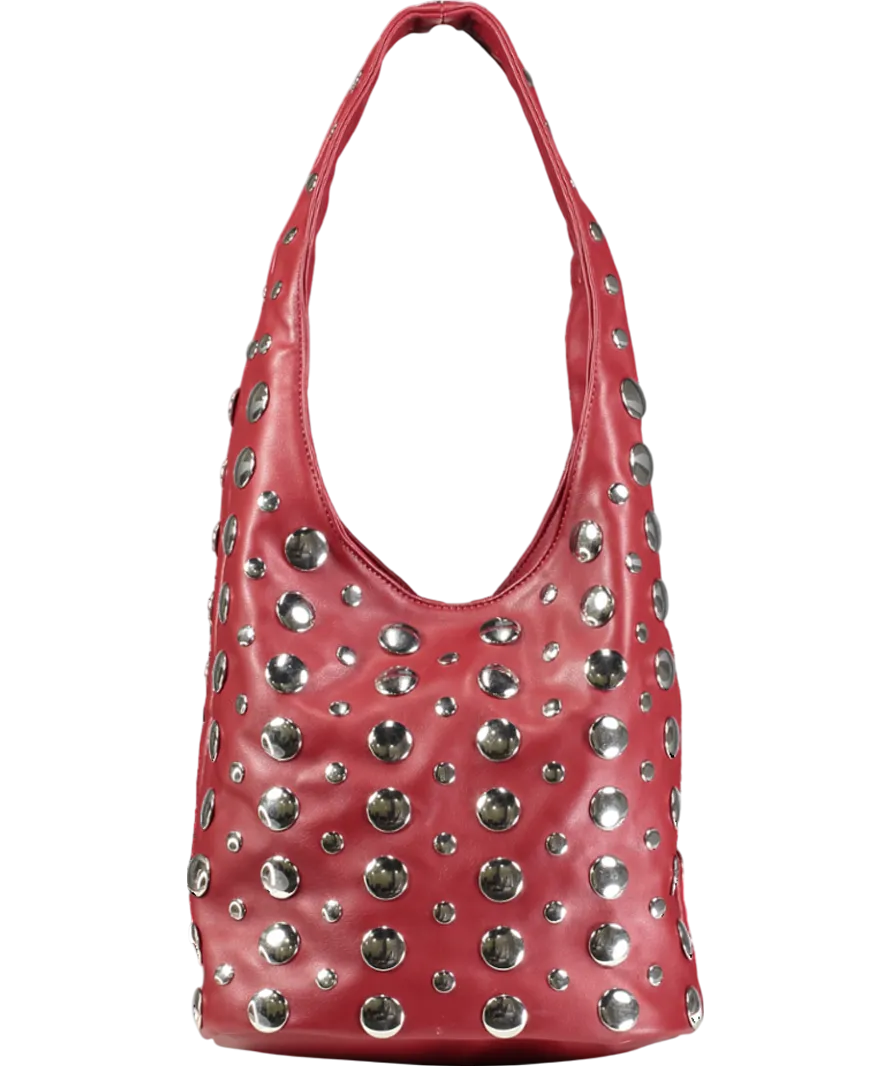 lefties Red Studded Bucket Bag One Size