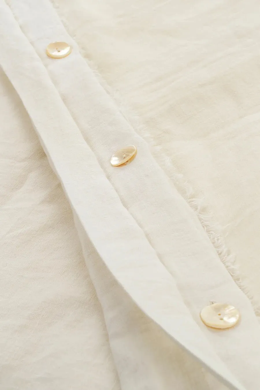LINA LINEN DUVET SET, IVORY