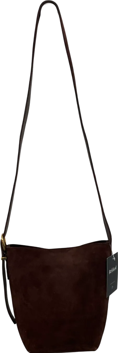 Madewell Brown The Essential Bucket Tote In Suede One Size