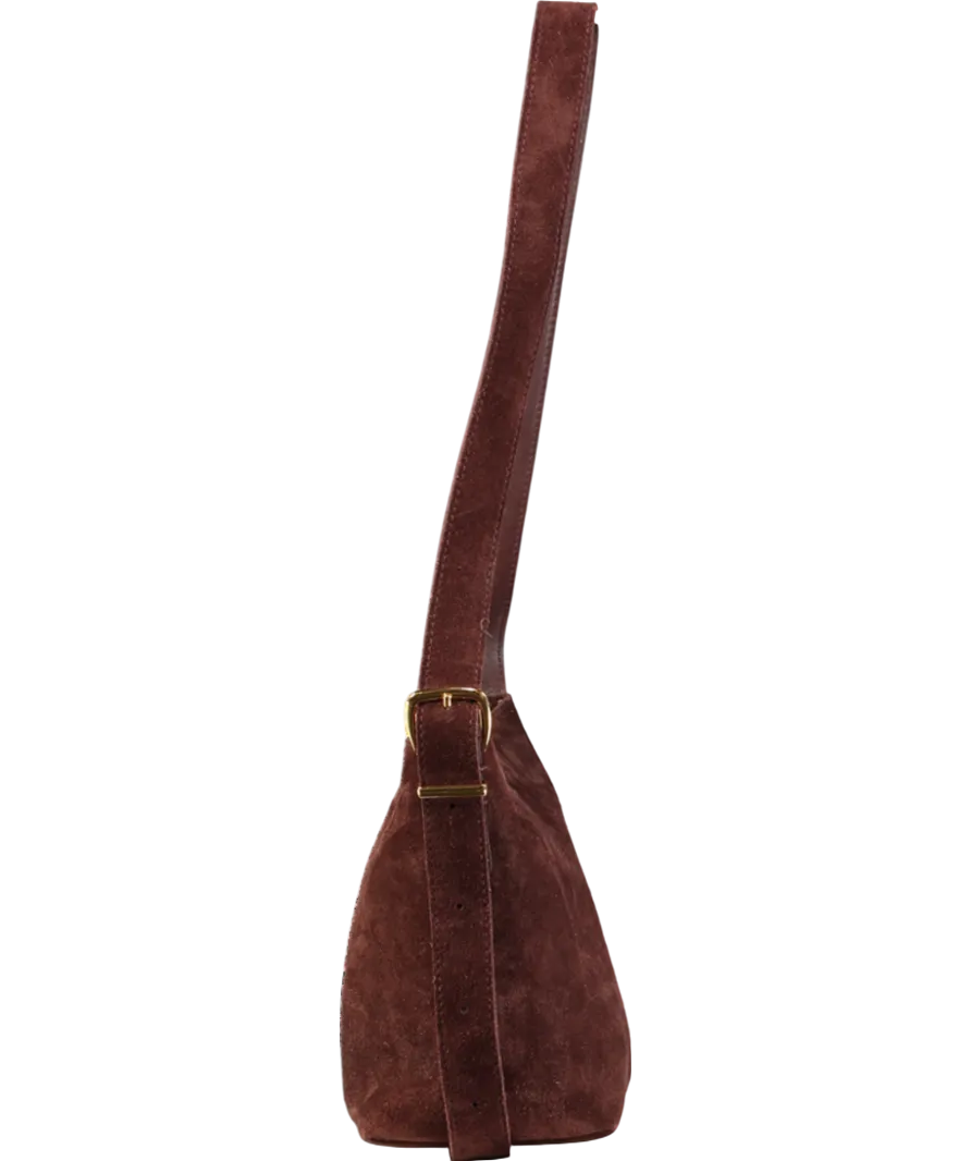 Madewell Brown The Essential Bucket Tote In Suede One Size