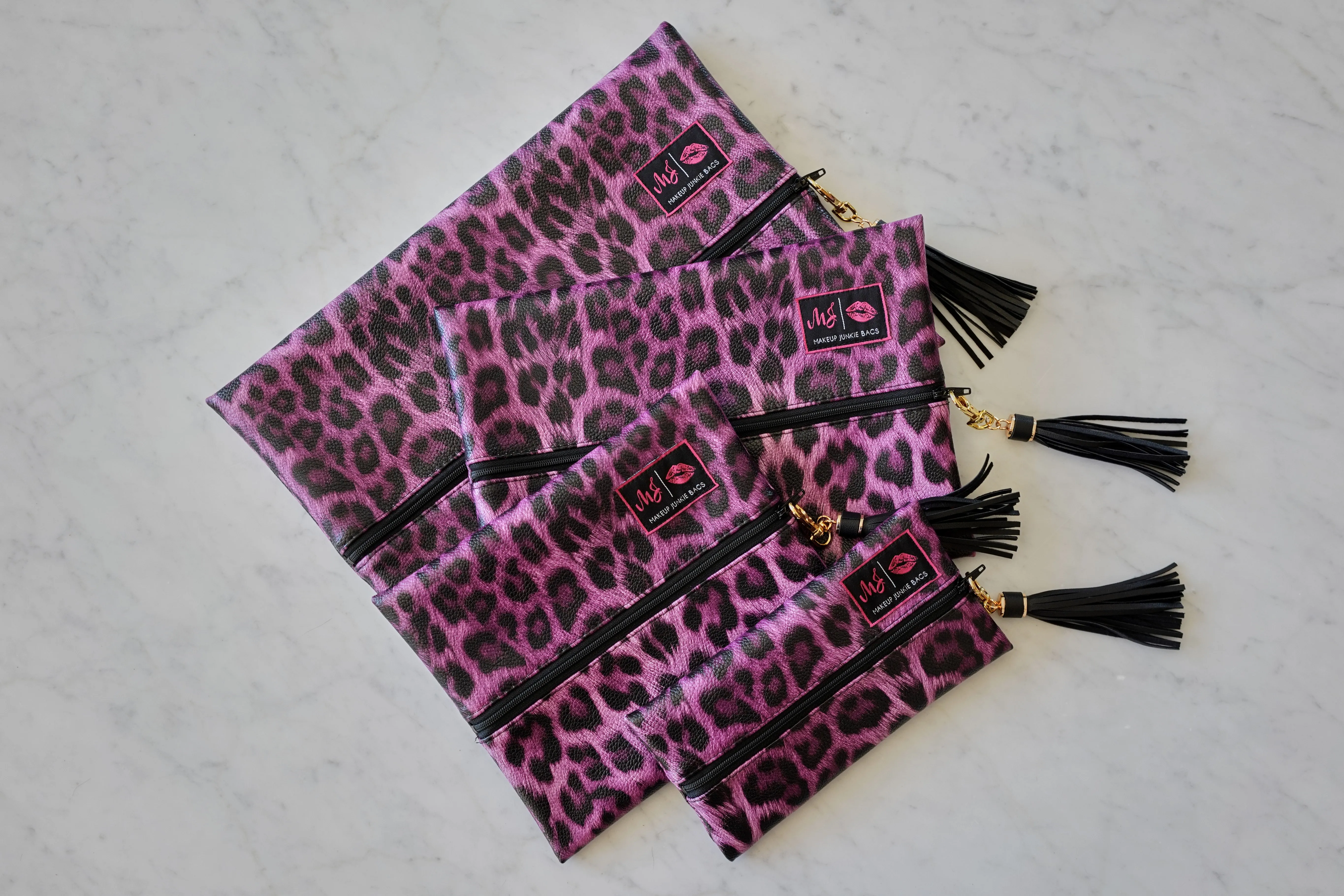 Makeup Junkie Bags Violet Leopardess