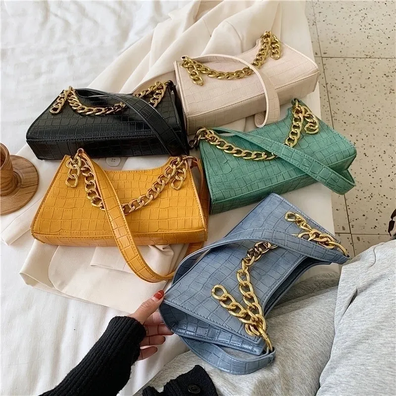 New Trendy Fashion One-shoulder Chain Ladies Portable Underarm Bag