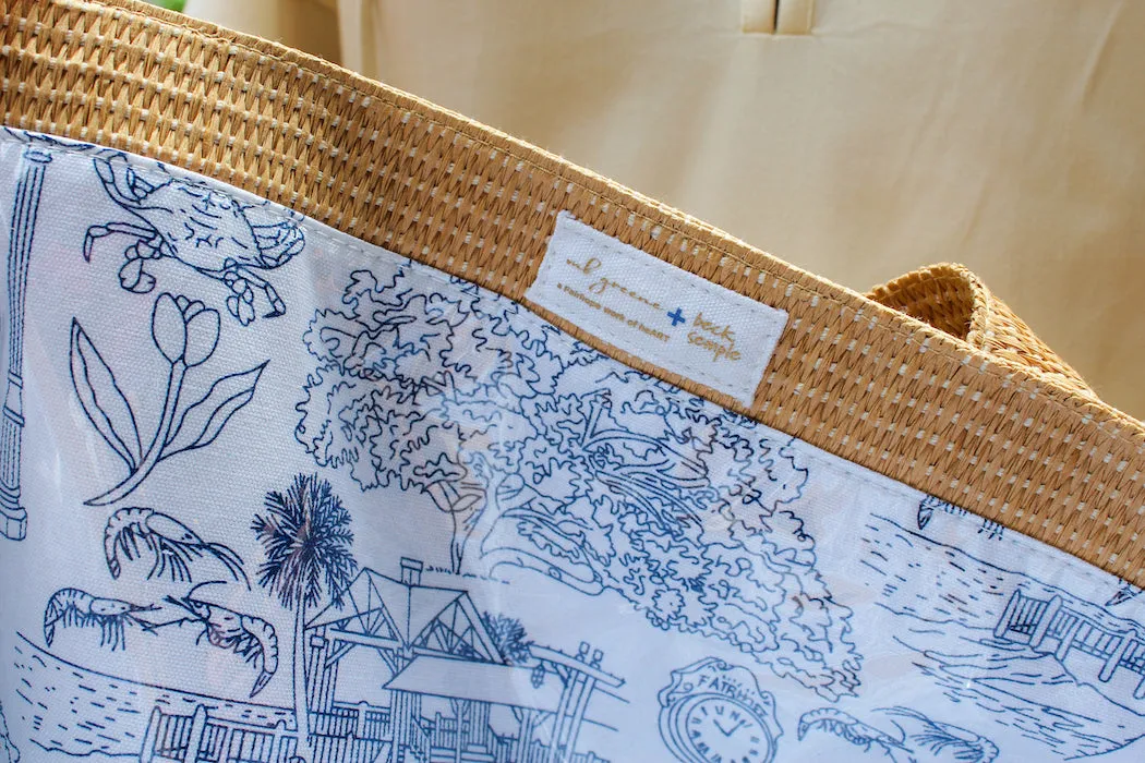 Raffia Shopper Tote