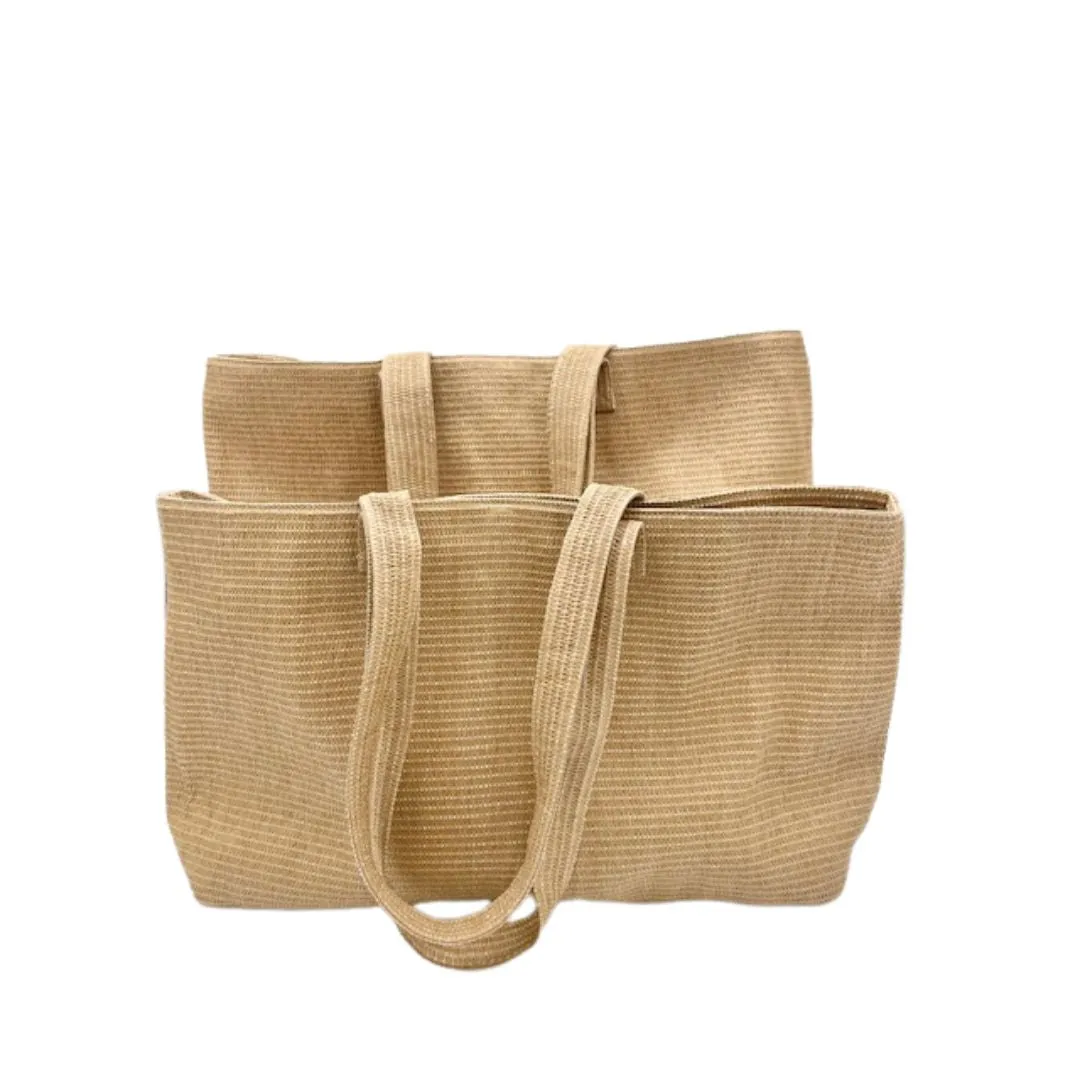 Raffia Shopper Tote