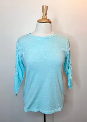 Ruched Sleeve Tee - 2 Colors