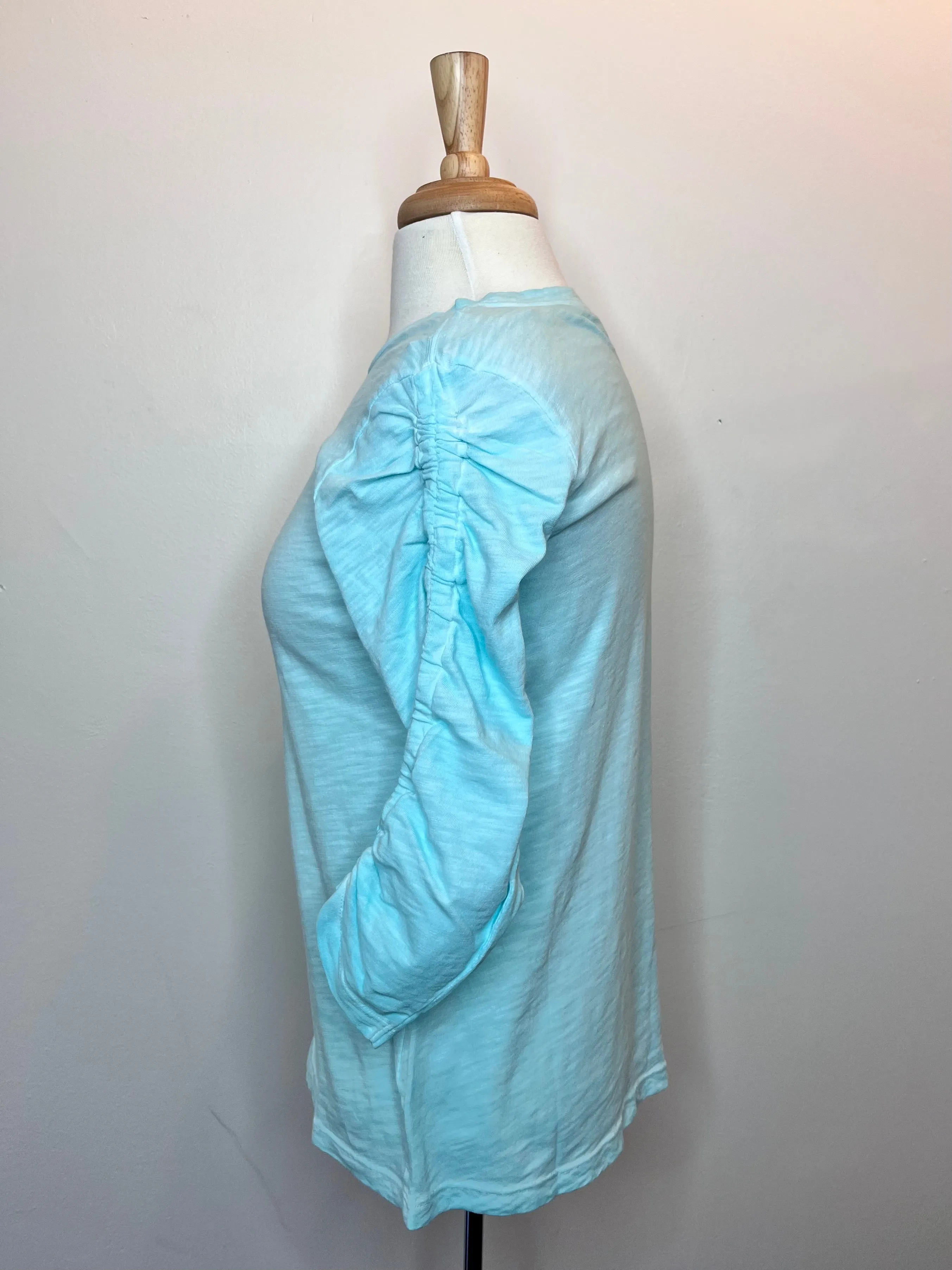 Ruched Sleeve Tee - 2 Colors