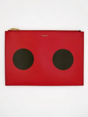 SAINT LAURENT Leather Clutch