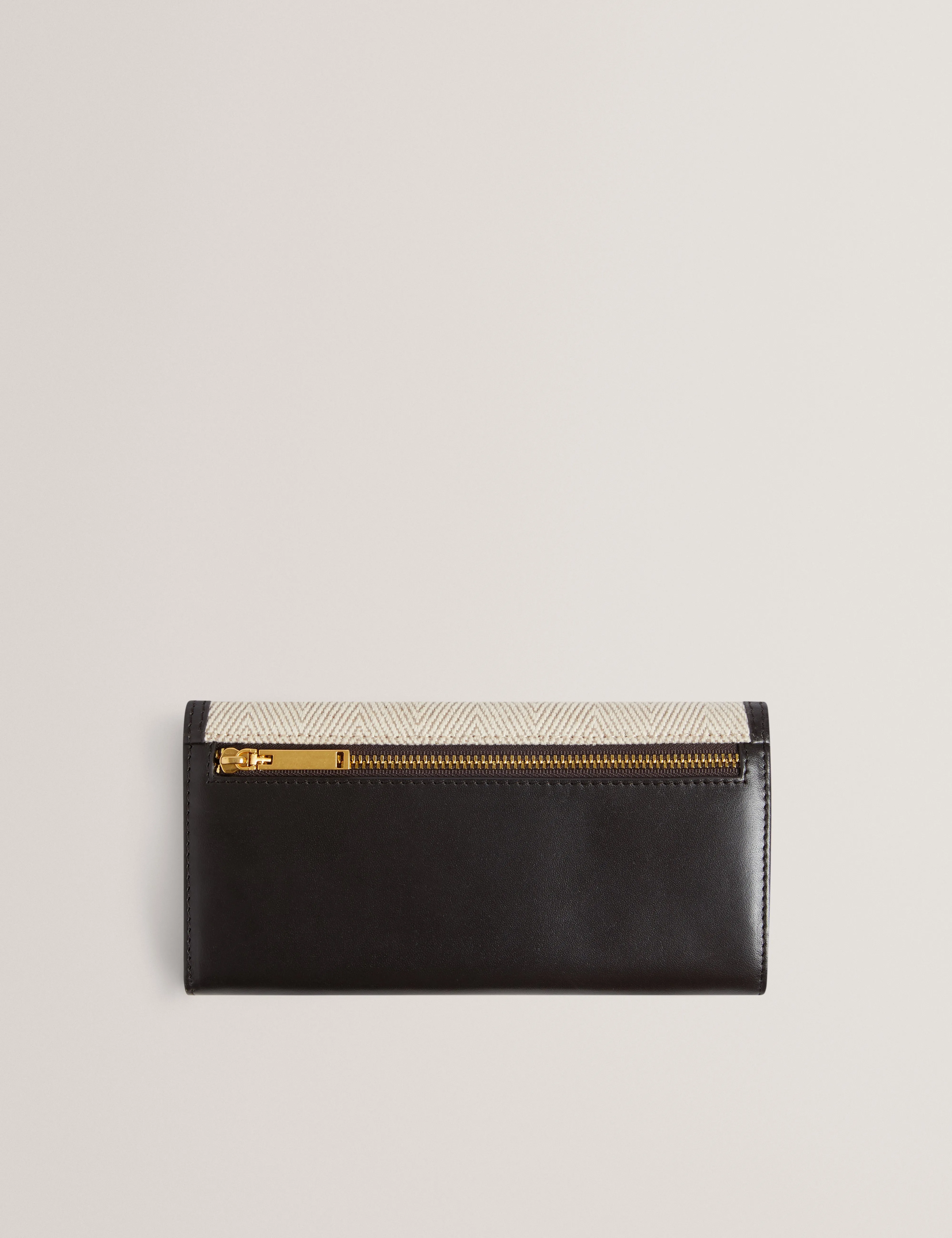 Tasmal Herringbone Canvas Large Bag Brn-Choc