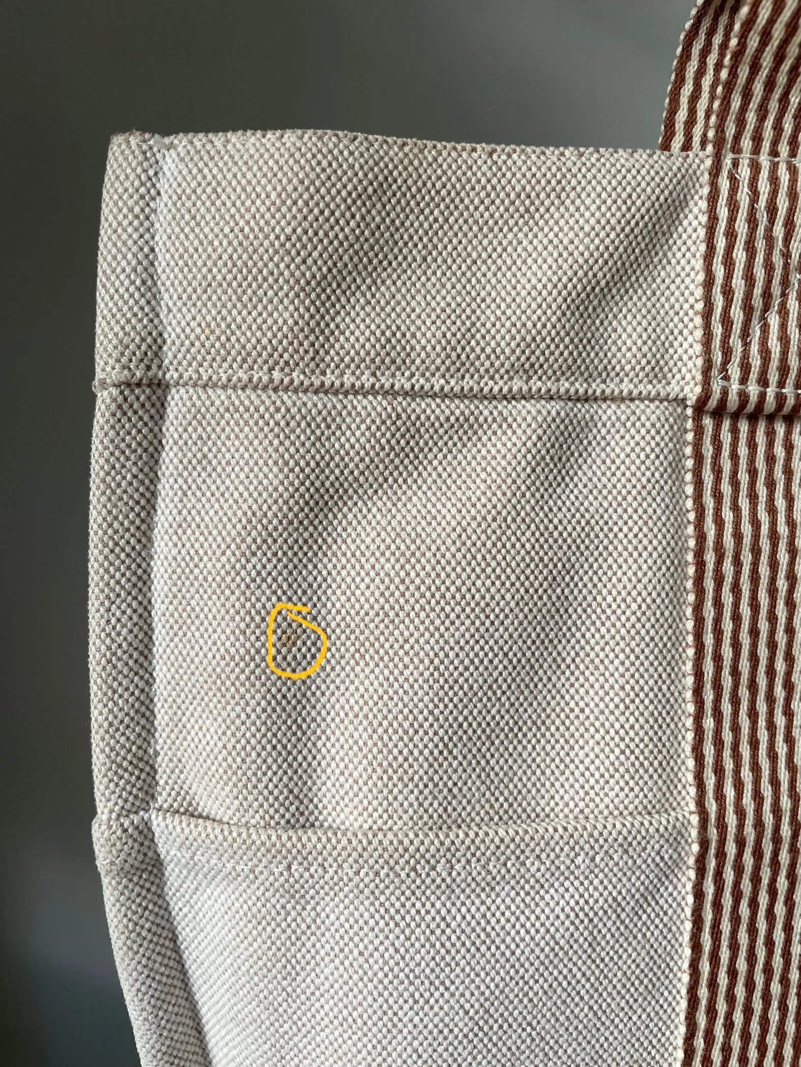 Vintage Designer Herms Cotton Canvas Tote Bag