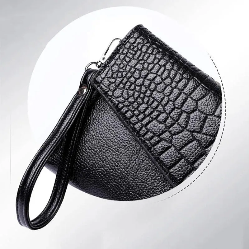 Women PU Leather Crocodile Pattern Shoulder bag