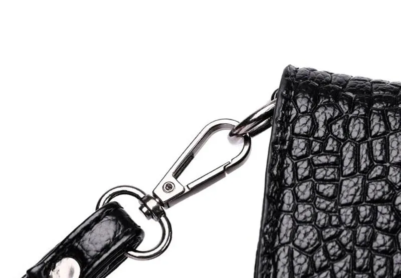 Women PU Leather Crocodile Pattern Shoulder bag